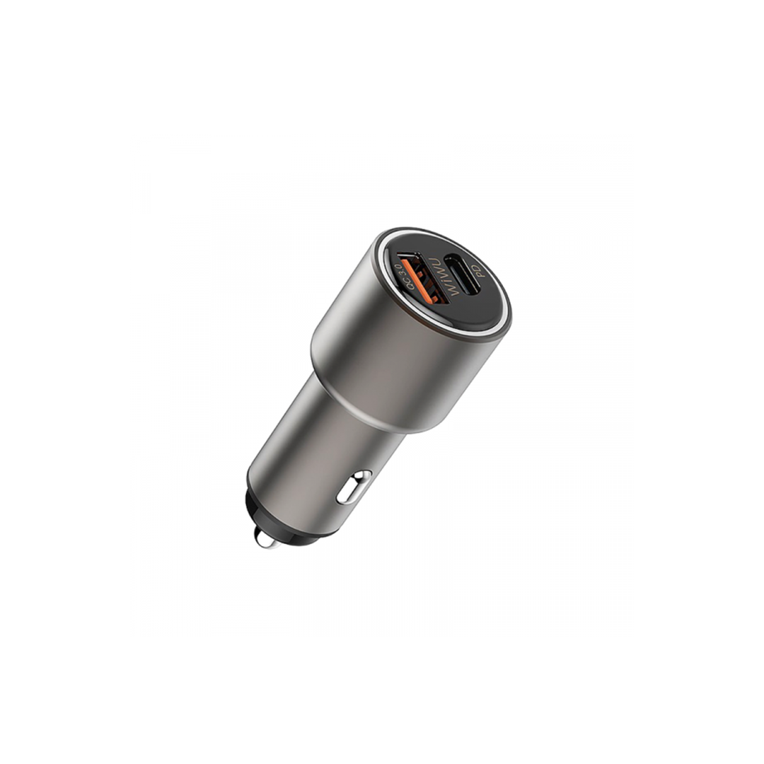 Wiwu PC100 Smart Dual Output Type-C PD+QC3.0 Quick Charge Car Charger in Qatar Wiwu PC100 Smart Dual Output Type-C PD+QC3.0 Quick Charge Car Charger in Qatar